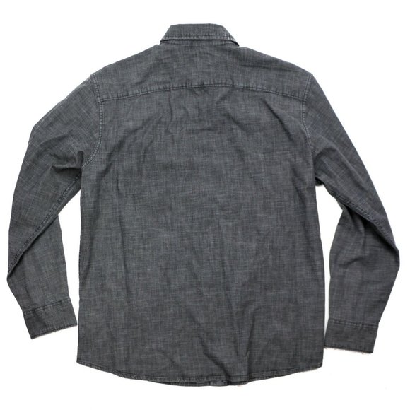 New Wrangler Slim Fit Denim Shirt Black Denim Color Men's Size XL Premium - Picture 5 of 10